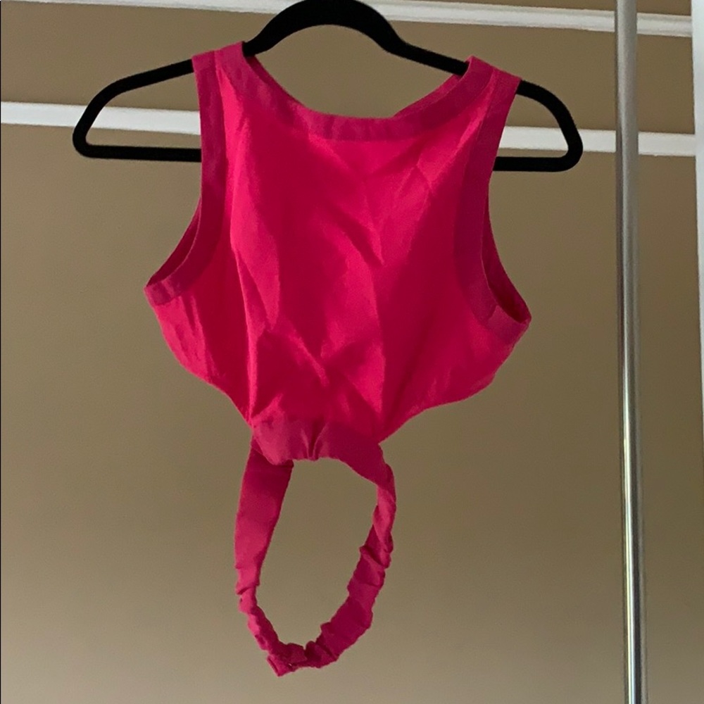 Hot pink crop top